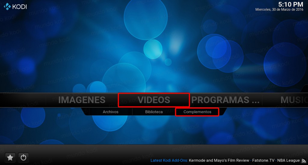 Addon LiveTV en Kodi video complementos