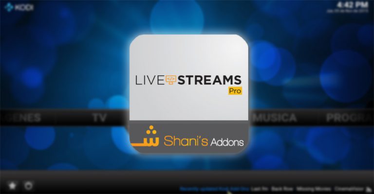 Addon LiveStreamsPro en Kodi