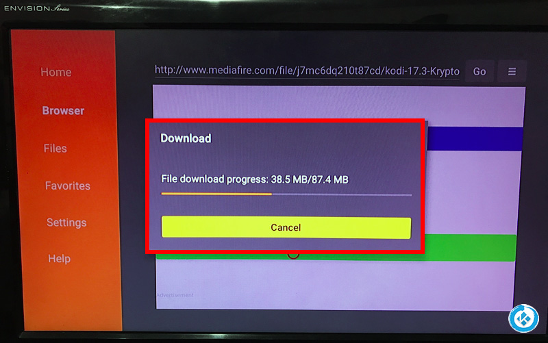 Kodi en Fire TV Stick con Downloader