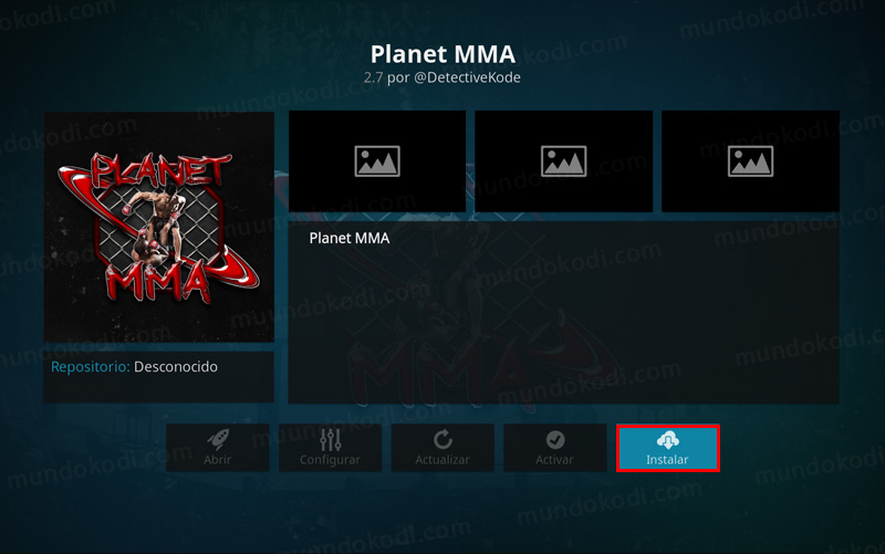 Planet MMA en Kodi