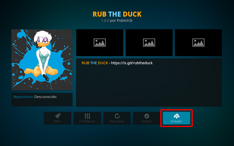 addon rub the duck en kodi