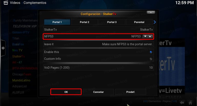 Kodi stalker client аутентификация не удалась