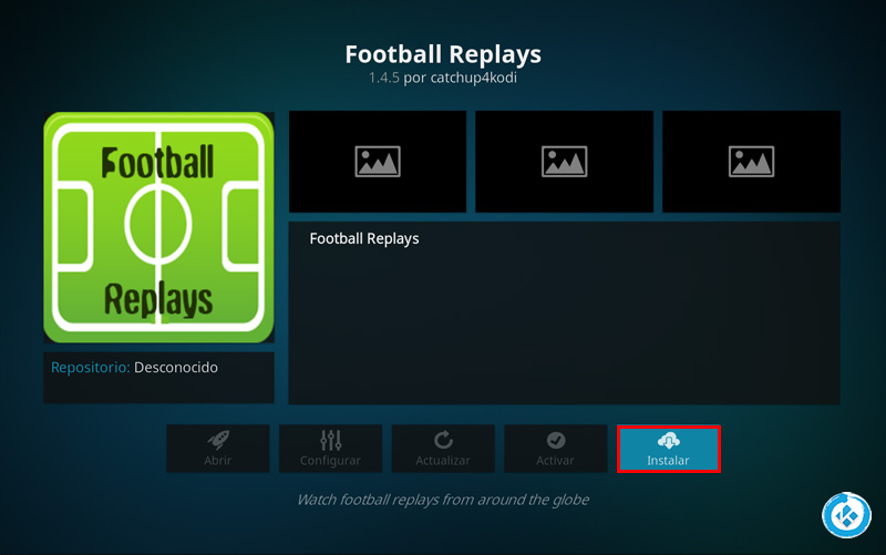 addon football replays en kodi