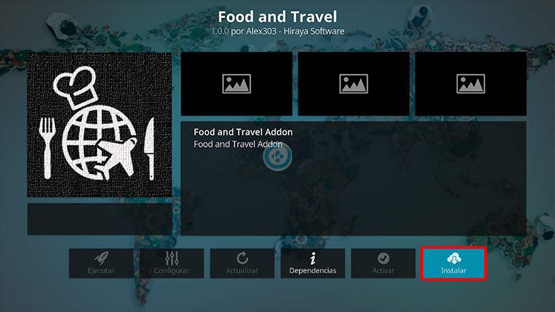 food and travel en kodi