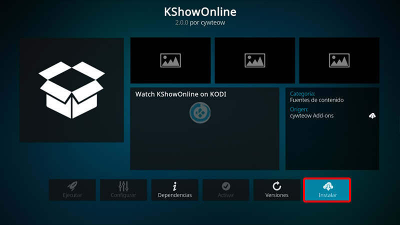 addon kshow online en kodi