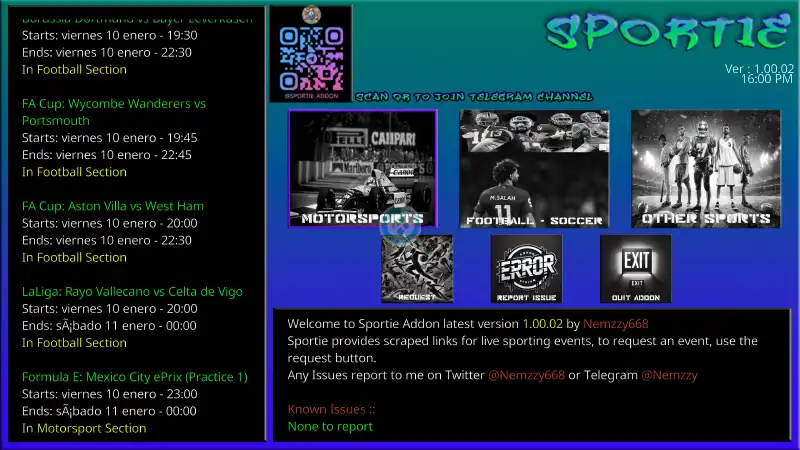 addon sportie en kodi