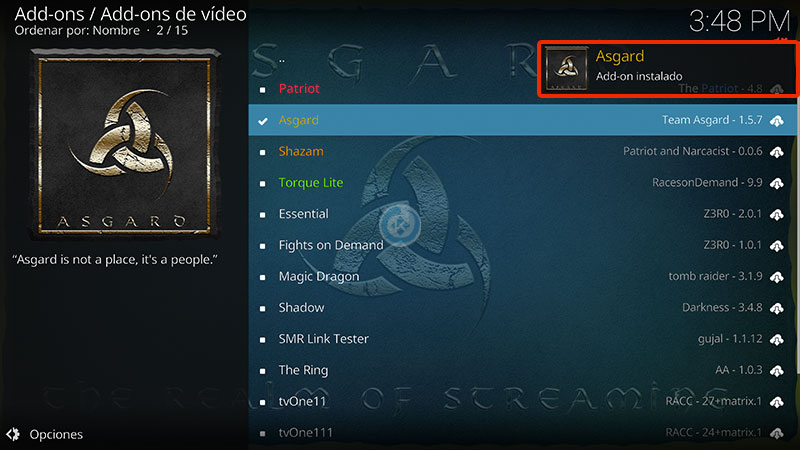 addon asgard en kodi