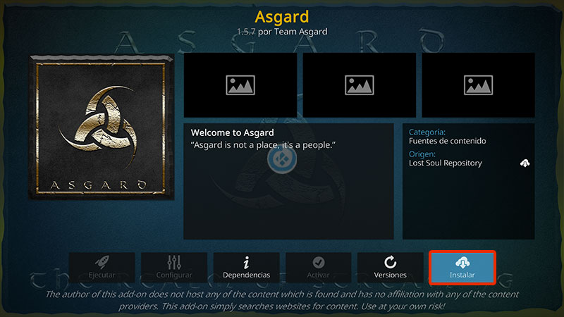 addon asgard en kodi