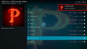 addon the promise en kodi