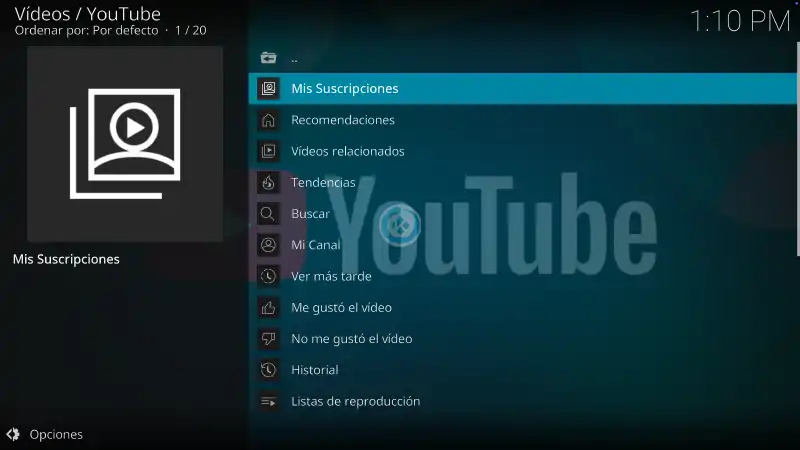 Iniciar Sesión en el Addon Youtube en Kodi