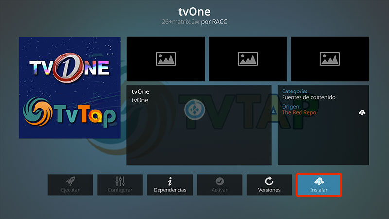 addon TvOne tvtap en kodi