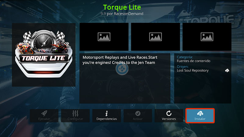 addon torque lite en kodi