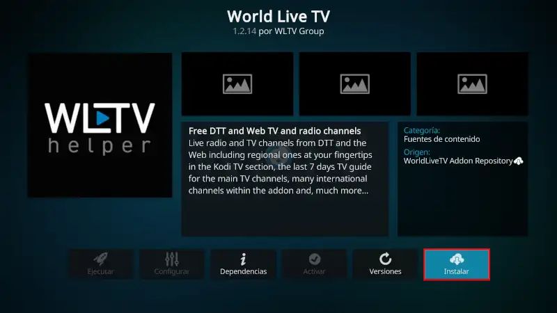 world live tv en kodi