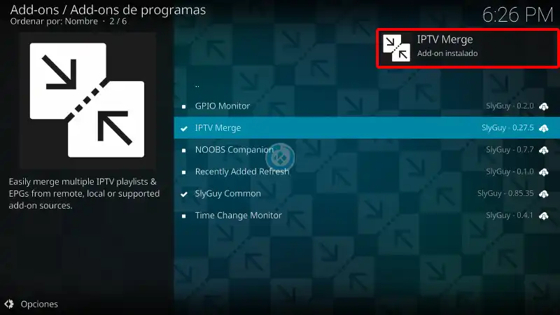 addon iptv merge en kodi