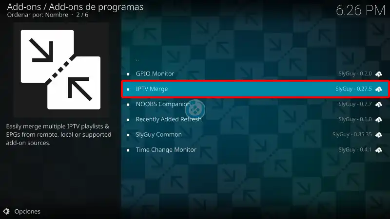 addon iptv merge en kodi