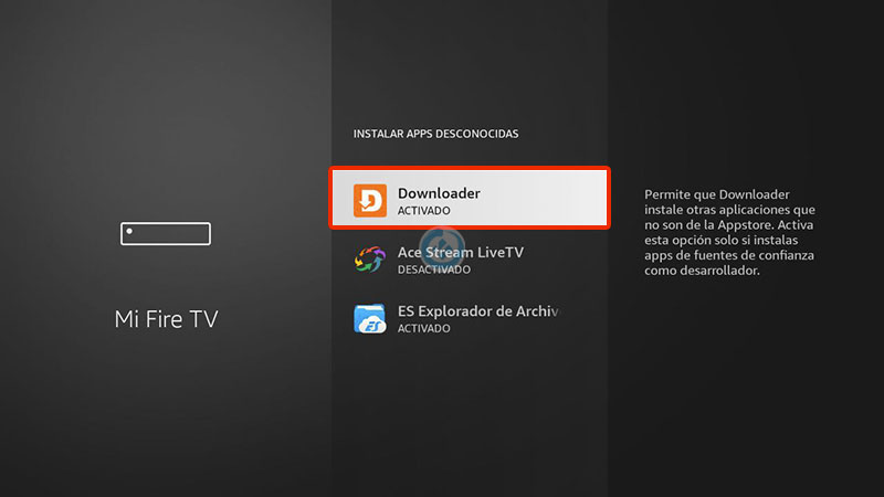 acestream en fire tv