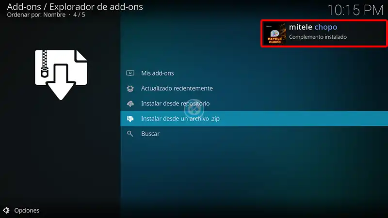 mi tele en kodi