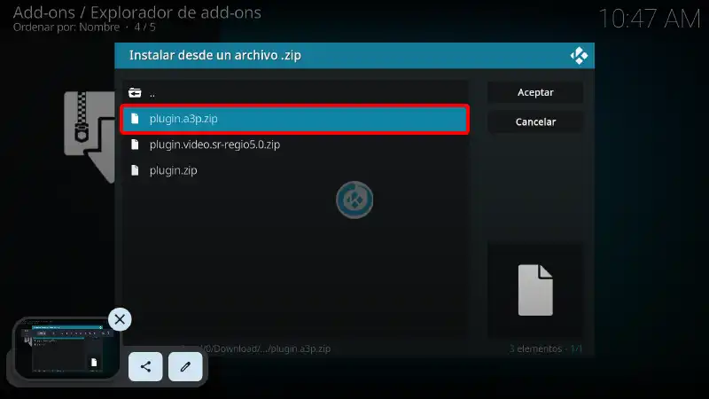 addon a3p en kodi