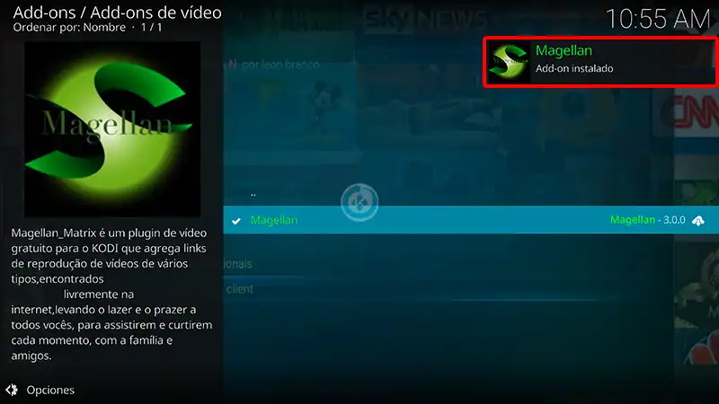addon magellan en kodi