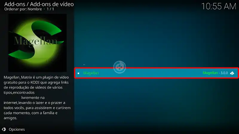 addon magellan en kodi