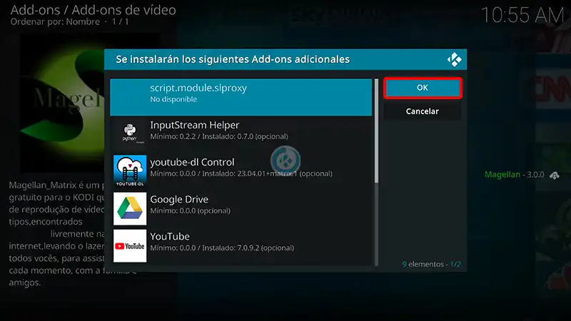 addon magellan en kodi