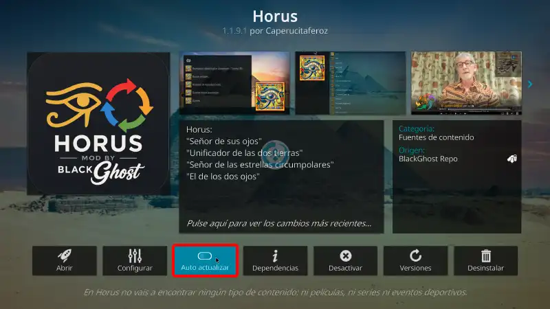 Acestream en Kodi para MacOS
