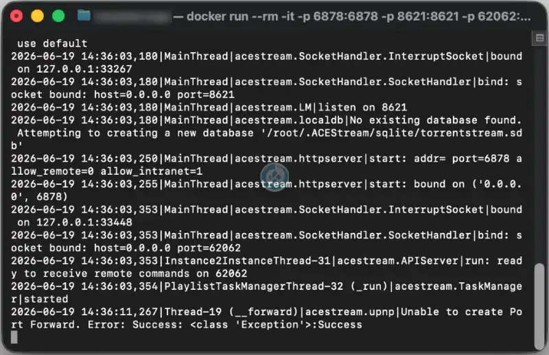 Acestream en Kodi para MacOS