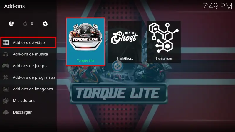 addon torque lite en kodi