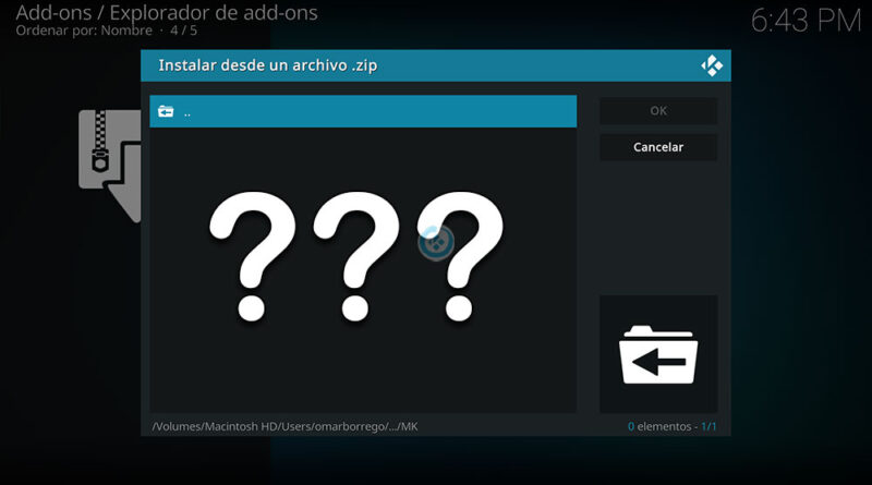 ZIP no aparecen en Kodi