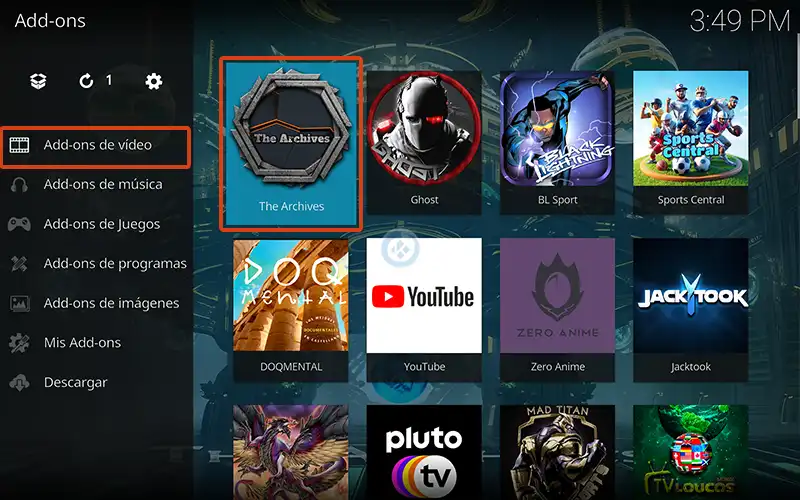 addon the archives en kodi