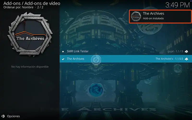 addon the archives en kodi