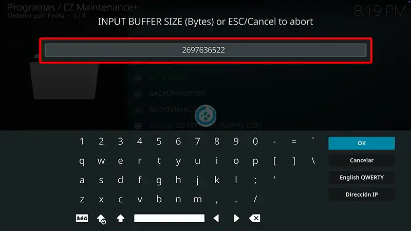 Configurar el buffer en Kodi