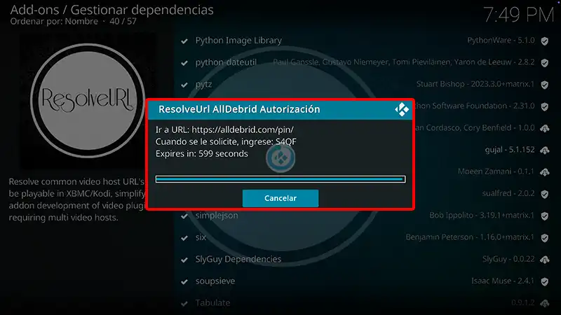 AllDebrid en Kodi