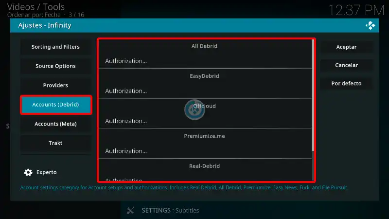 addon infinity en kodi