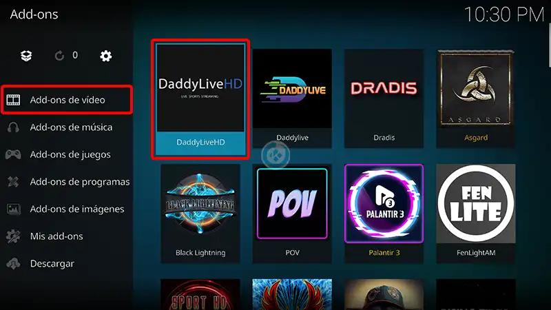 addon daddylivehd en kodi