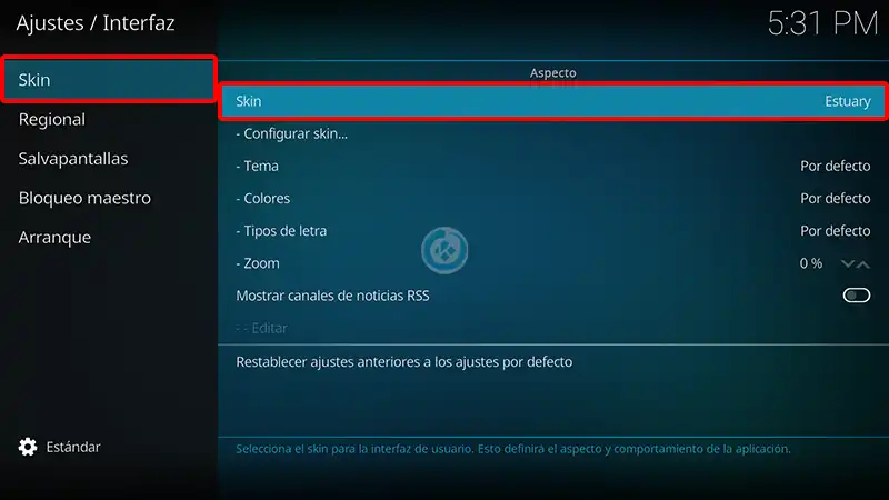 build estuary esparta en kodi