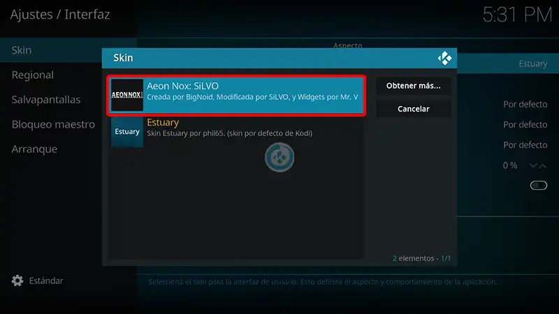 build estuary esparta en kodi
