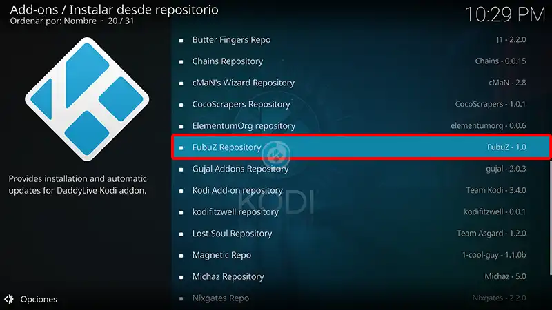 addon daddylivehd en kodi