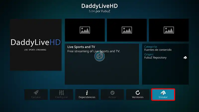 addon daddylivehd en kodi