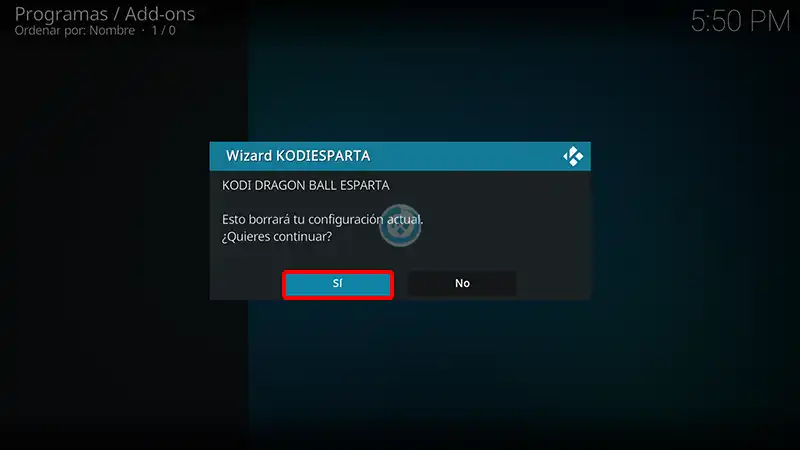 build estuary esparta en kodi