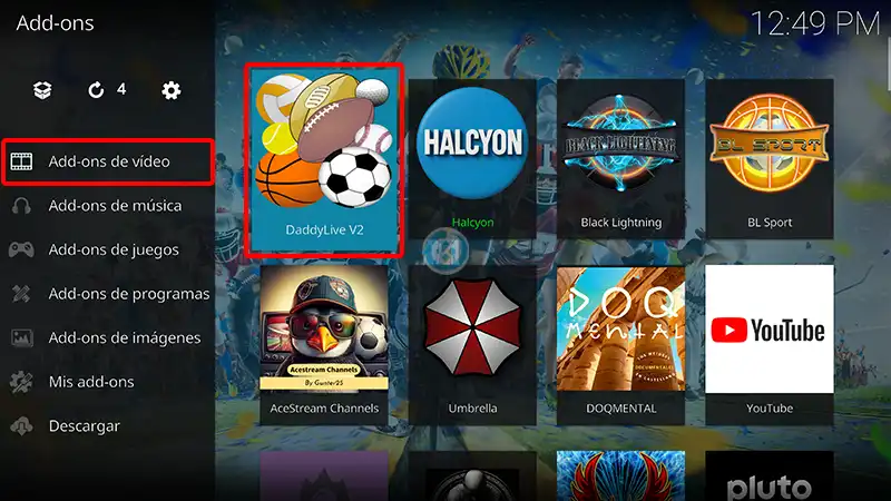 addon daddylive v2 en kodi