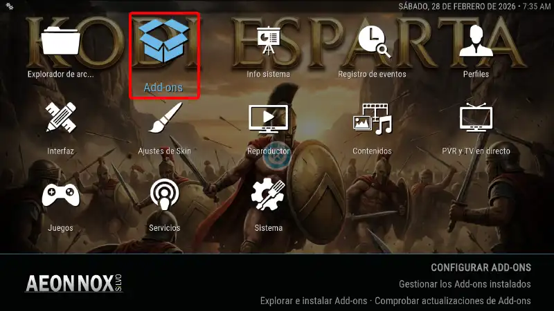 build estuary esparta en kodi