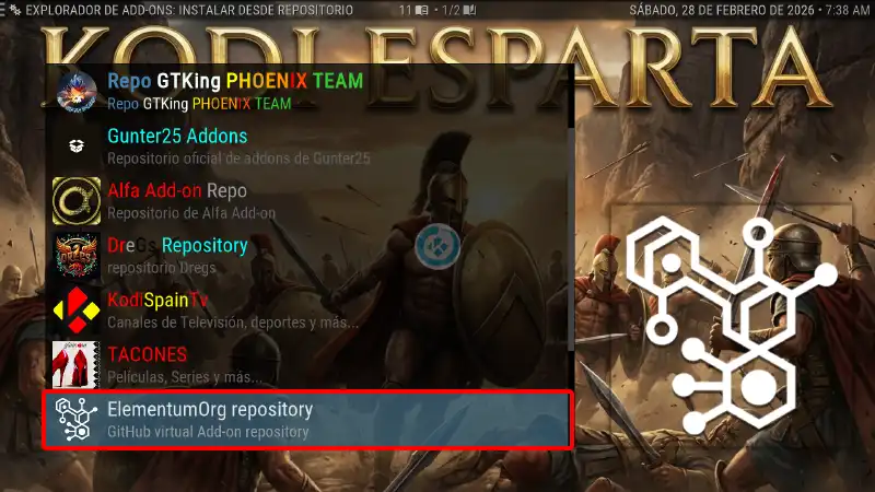 build estuary esparta en kodi