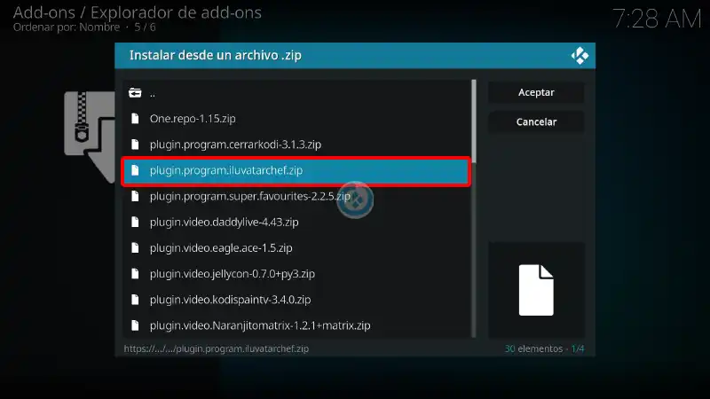 build estuary esparta en kodi