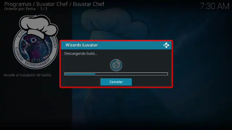 build estuary esparta en kodi
