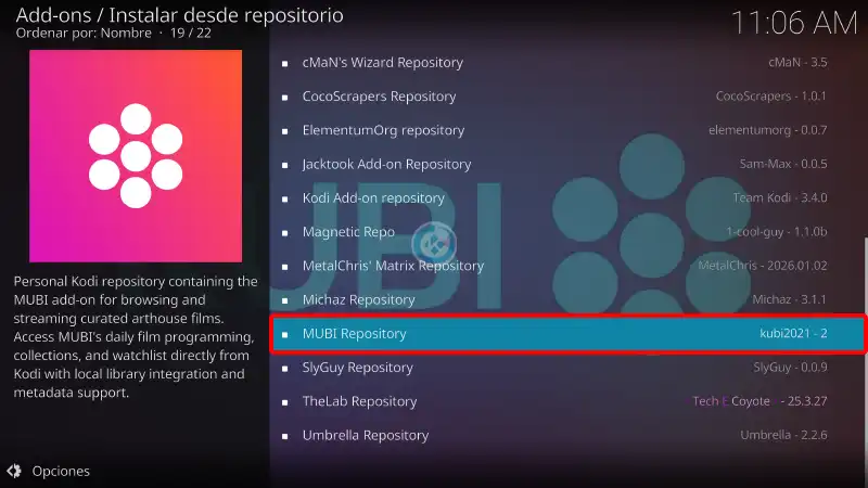 addon mubi en kodi