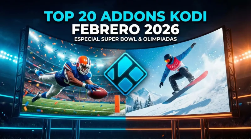 Top 20 Addons de Kodi para Febrero 2026: Especial Super Bowl y Olimpiadas [Funcionando]