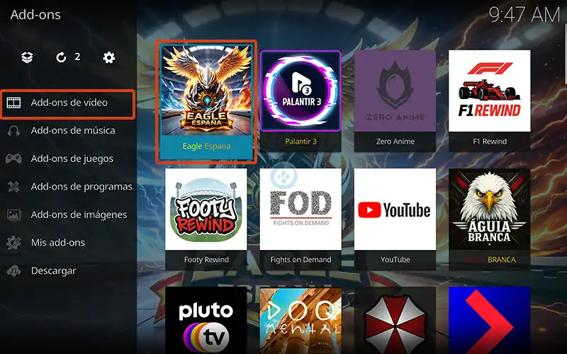 addon eagle españa kodi