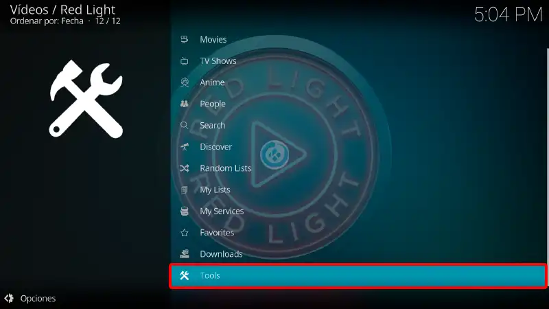 addon red light en Kodi