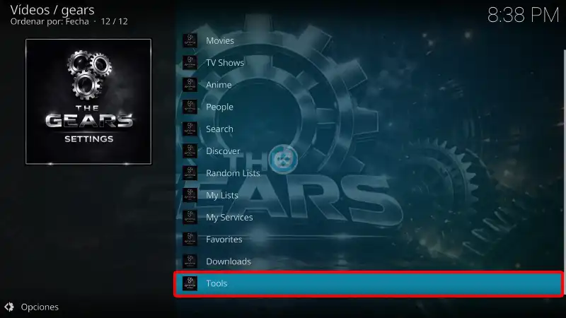 addon the gears en kodi